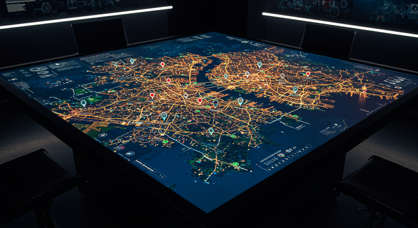 Competitor location mapping example